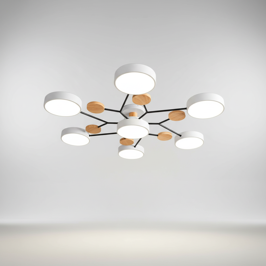 Skandynawska lampa sufitowa LED SkandiGlow. Designerskie oświetlenie z ciepłym, nastrojowym światłem do domu.