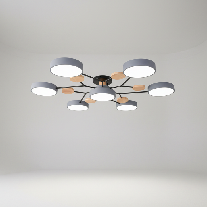 Lampa sufitowa LED SkandiGlow. Eleganckie, minimalistyczne oświetlenie, skandynawski design i ciepłe światło.