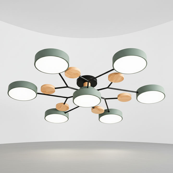 Designerska lampa sufitowa LED SkandiGlow. Minimalistyczny styl skandynawski, energooszczędne ciepłe światło.
