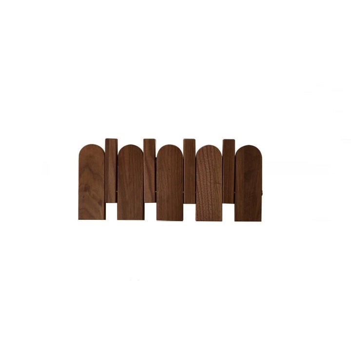 Elegancki składany wieszak drewniany, magnetyczny hak ścienny na ubrania. Bukowe drewno, minimalistyczny design.