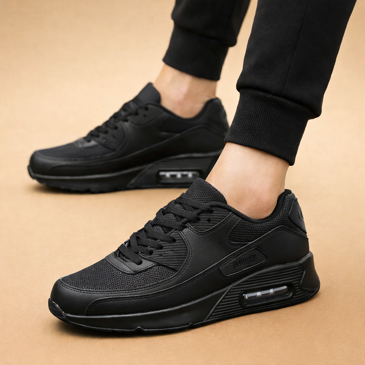 Męskie sneakersy miejskie, stylowe buty casualowe w kolorze białym i czarnym, zapewniające wysoki komfort noszenia.