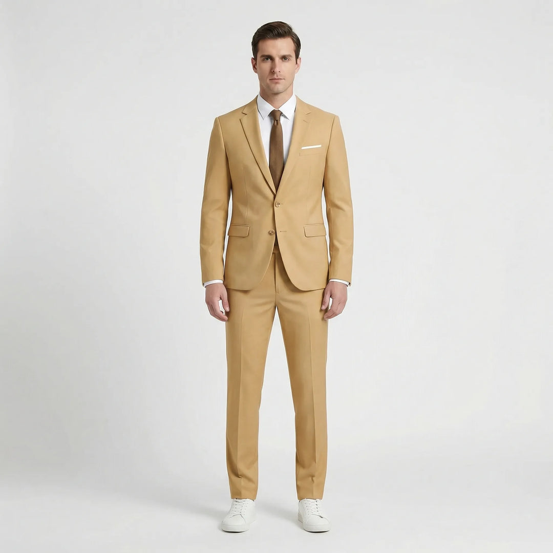 Nowoczesny męski garnitur slim fit Noel, elegancki i stylowy, idealny do pracy i na imprezy.