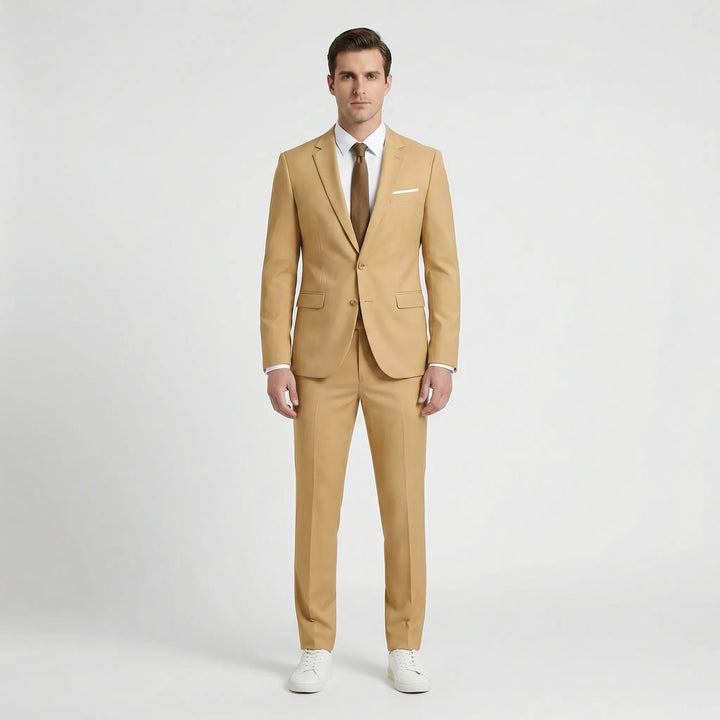Nowoczesny męski garnitur slim fit Noel, elegancki i stylowy, idealny do pracy i na imprezy.