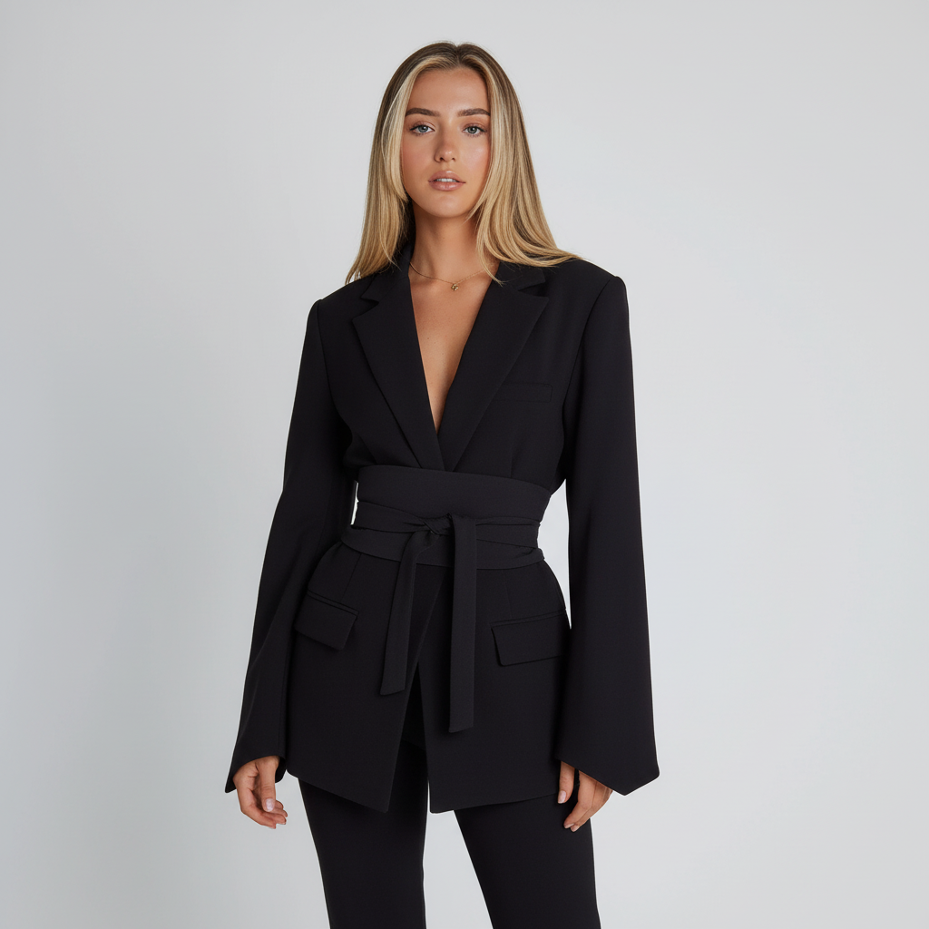 Dopasowana marynarka damska slim fit, podkreślająca sylwetkę. Wygodny żakiet smart casual dla kobiet.