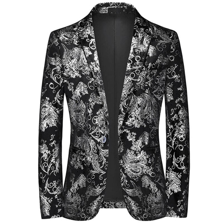 Stylowa męska marynarka slim fit w eleganckie wzory, doskonała na każdą okazję, od biznesu po casual.