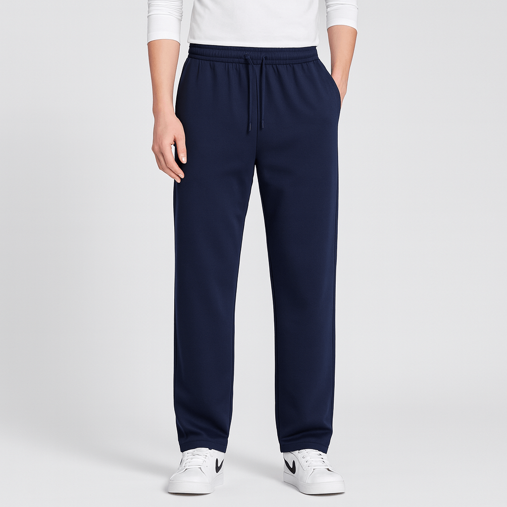 Wygodne spodnie dresowe unisex o prostym kroju, doskonałe do casualowych stylizacji i sportowego looku.