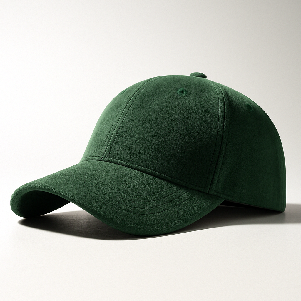 Zamszowa czapka z daszkiem męska w kolorze khaki, trwała i uniwersalna do casual.