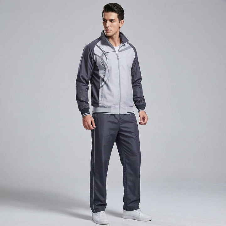 Dwuczęściowy męski zestaw sportowy Harrison. Bluza dresowa i spodnie, idealny na wiosnę i jesień.