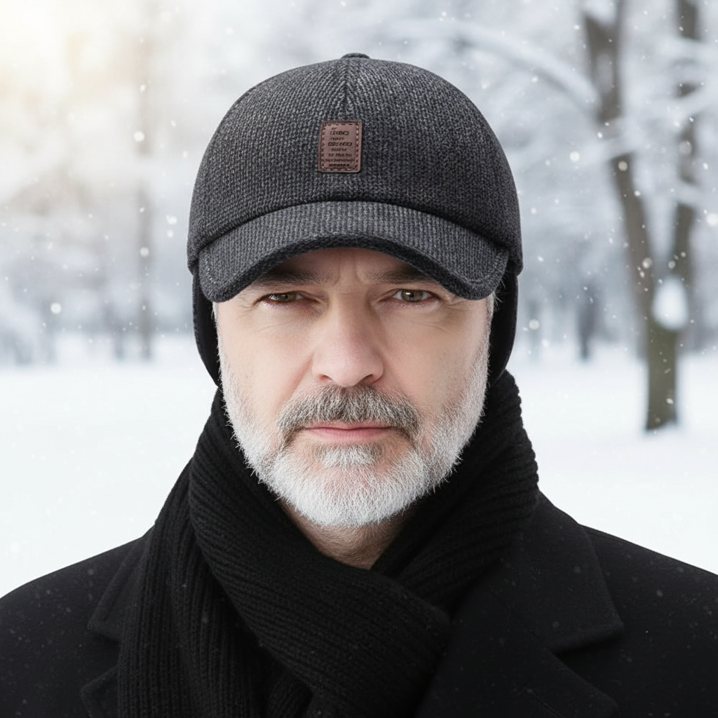 Czapka retro sportowa unisex CultCap z ochroną uszu. Idealna na jesień i zimę, zapewnia ciepło.