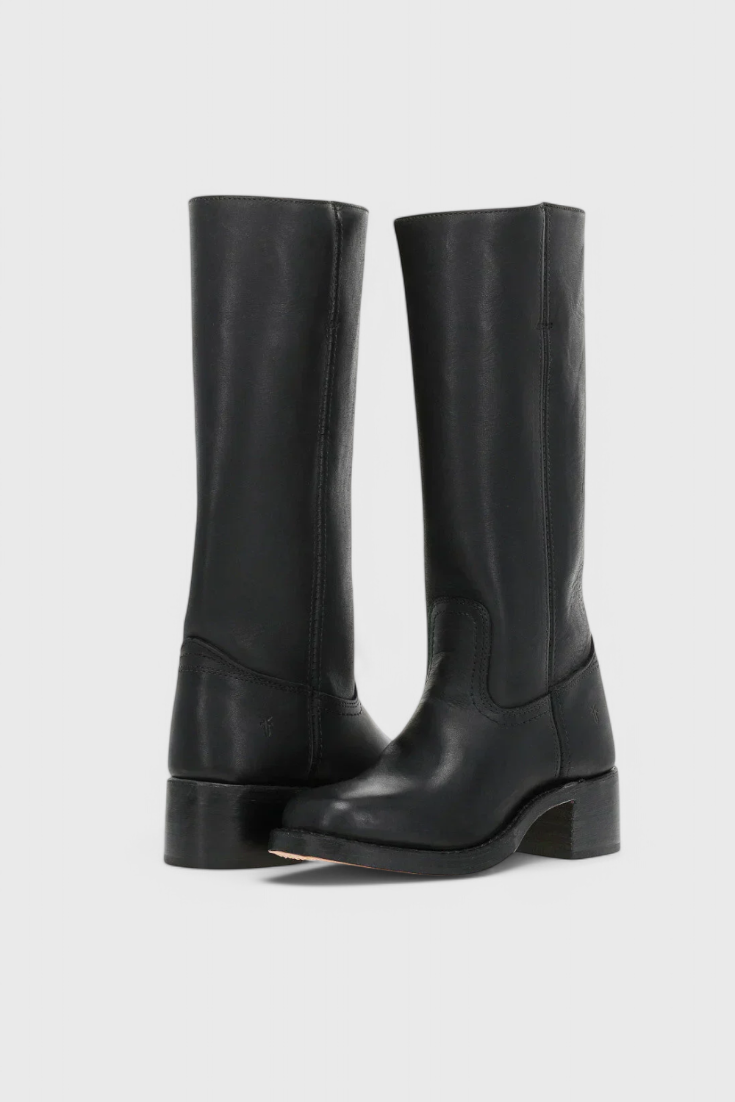 Jesienne i zimowe damskie kozaki do kolan. Modne buty na niskim obcasie, idealne na co dzień.