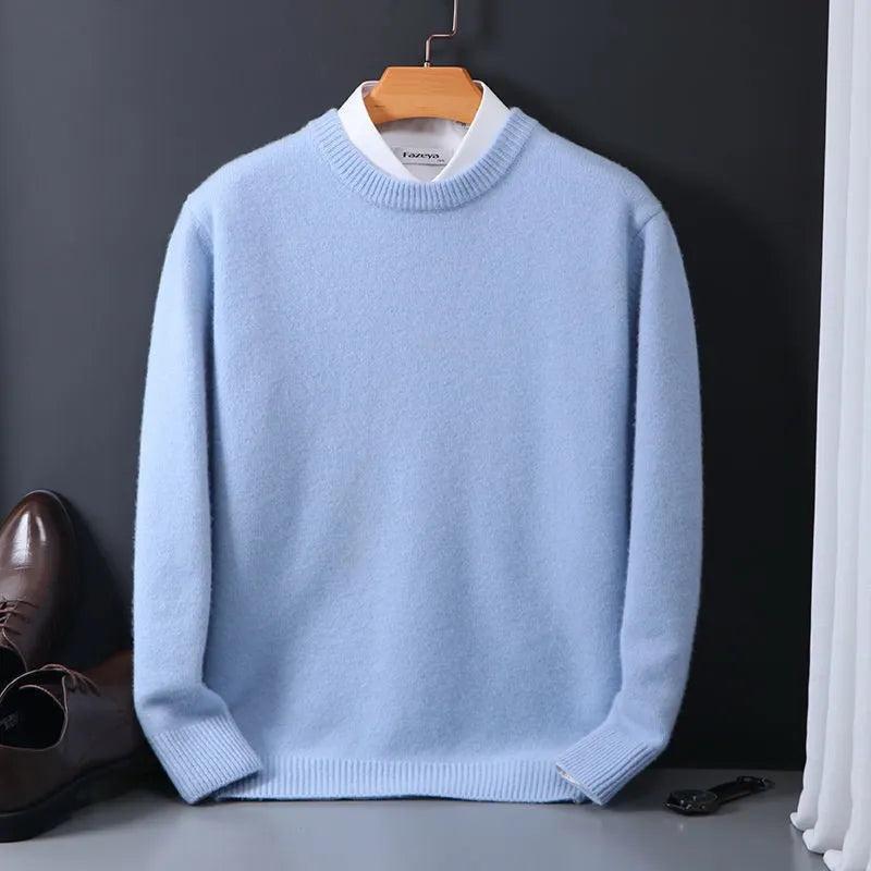 Elegancki sweter damski z kaszmiru, symbol komfortu i ciepła, idealny na zimę, moda premium.