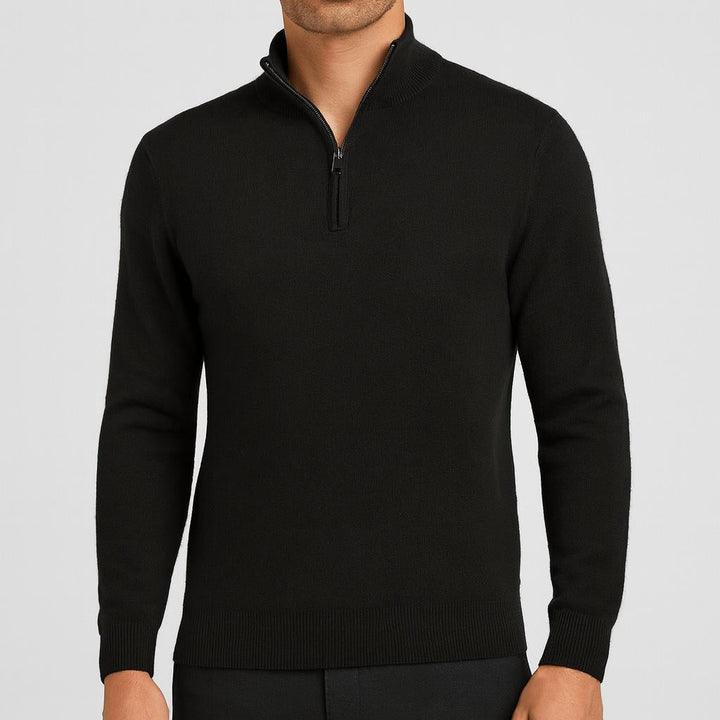 Stylowy sweter męski z dekoltem V z wełny merino. Pasuje do stylizacji casual i biznesowych.