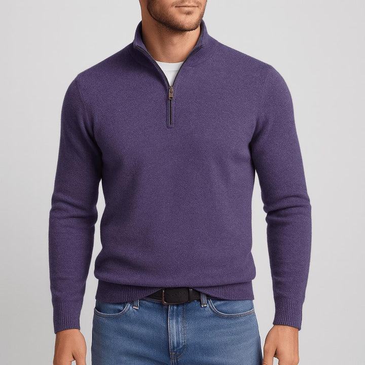 Męski sweter V-neck merino. Gwarantuje styl, ciepło i wygodę. Doskonały wybór na chłodne dni.