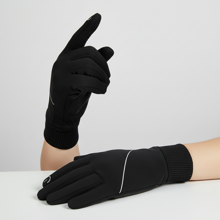Ciepłe męskie rękawice sportowe ThermoTouch, dotykowe, na jesień-zimę, idealne do aktywności outdoorowych.