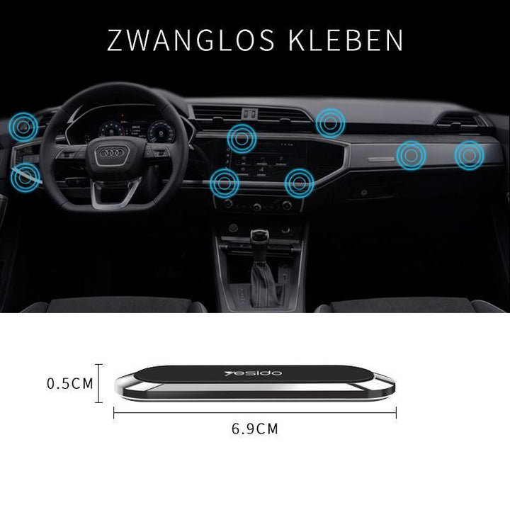 Uniwersalny magnetyczny uchwyt samochodowy na telefon, kompatybilny z większością smartfonów.