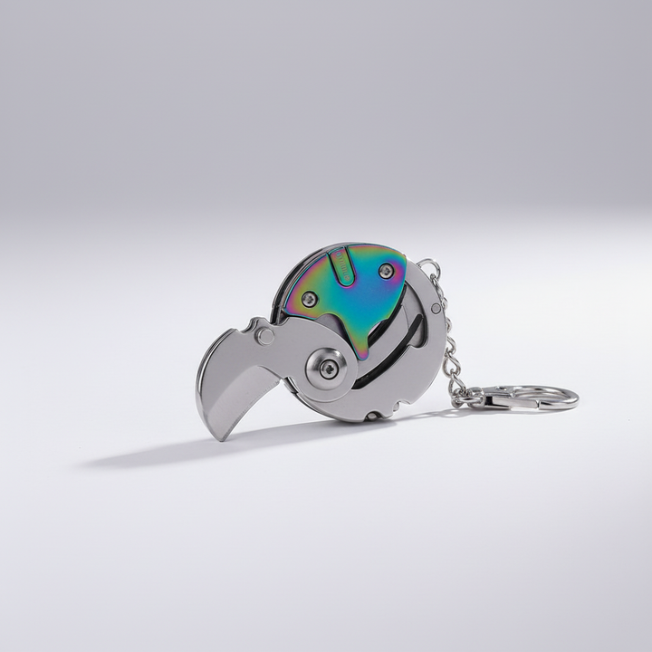 Narzędzie wielofunkcyjne do kluczy, brelok EDC. Stalowy multitool z funkcjami śrubokrętu i otwieracza.