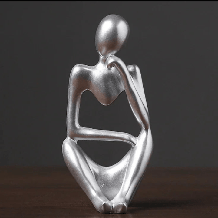 Artystyczna figurka myśliciela, dekoracja do wnętrz, sztuka nowoczesna.