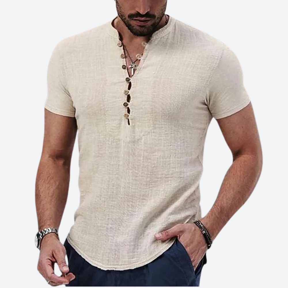 Męska koszulka tshirt z krótkim rękawem. Komfortowa i przewiewna na wiosnę, idealna do casualowych stylizacji.