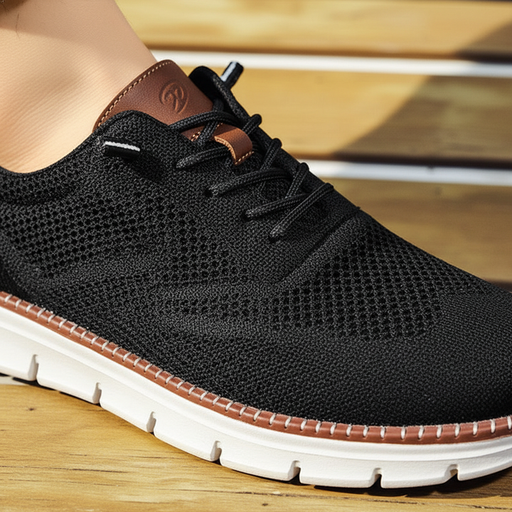 Wygodne, zielone wegańskie buty męskie Adrian. Eleganckie sneakersy do codziennych stylizacji na zimę.