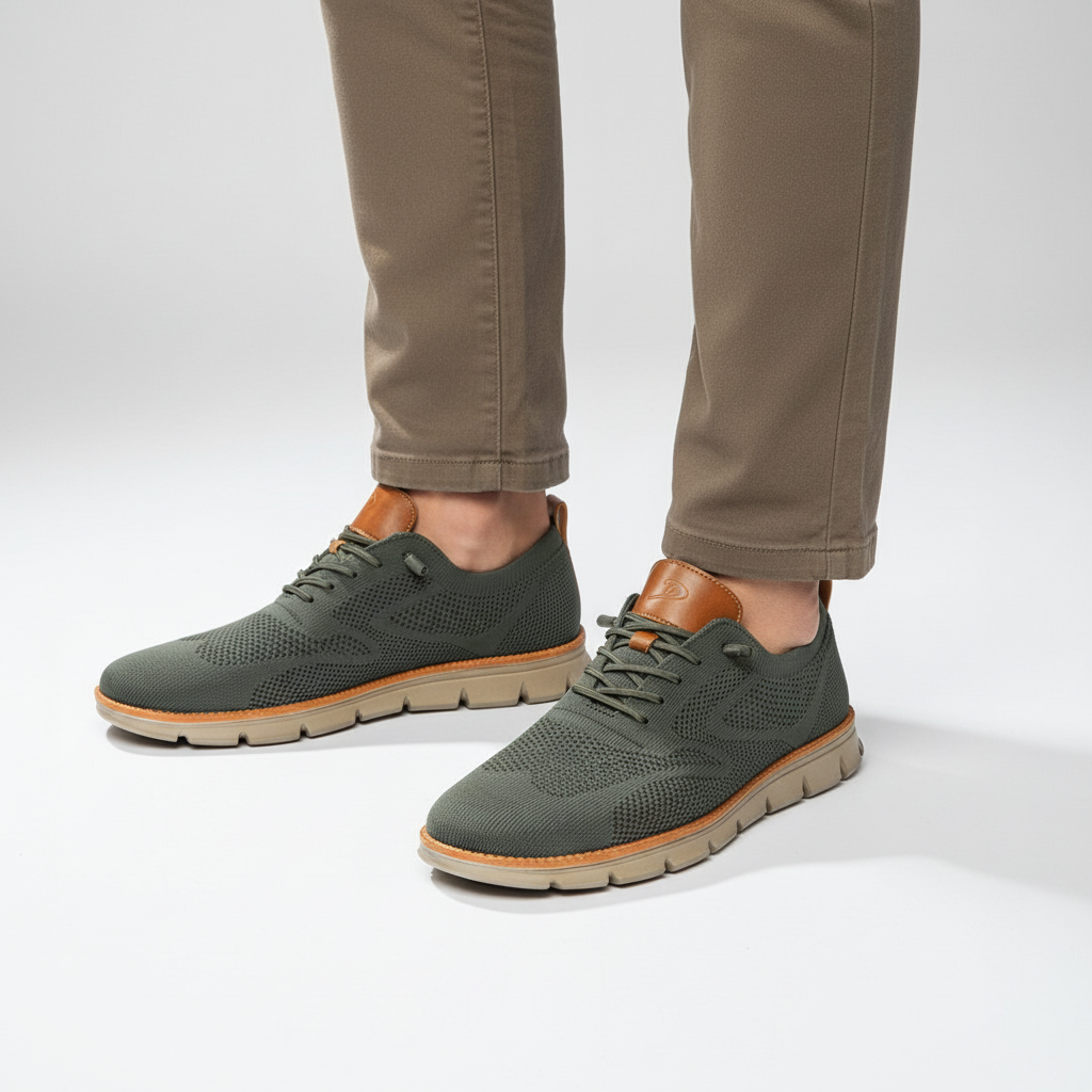 Lekkie białe wegańskie sneakersy męskie Adrian. Nowoczesne i komfortowe buty codzienne na każdą pogodę.