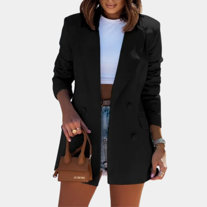 Modny blezer damski oversize. Wiosenny, letni, elegancki blezer idealny do pracy i na co dzień.