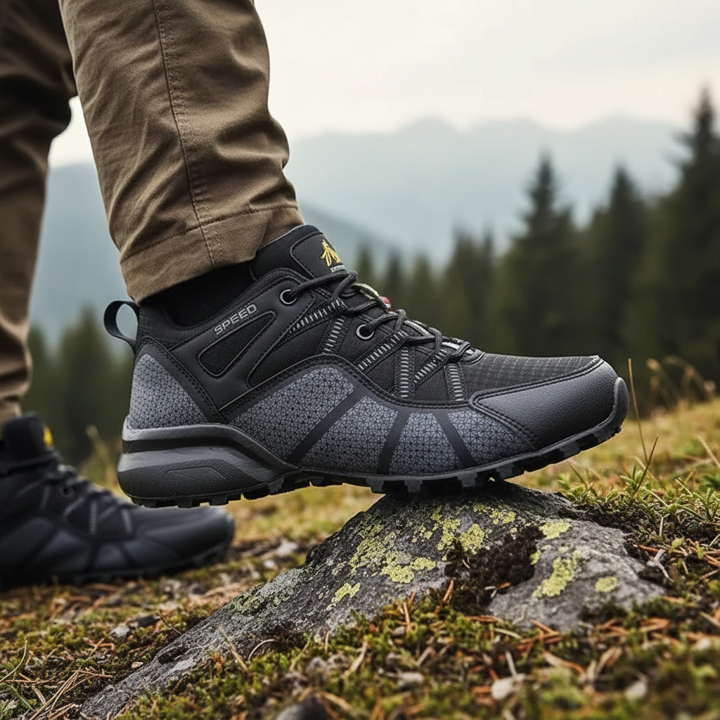 Męskie wodoodporne buty górskie Grant. Obuwie trekkingowe na szlak, idealne na wędrówki i jesień.
