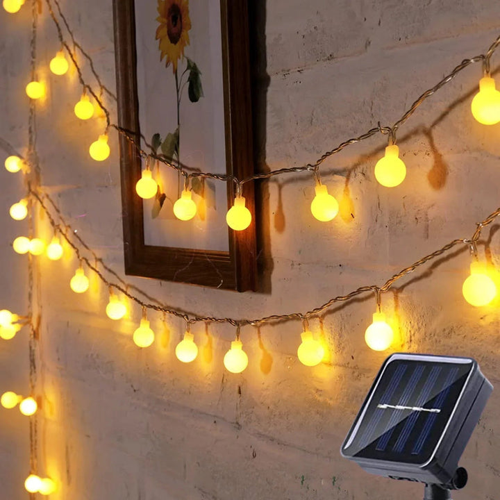Wielokolorowe lampki solarne LED 10m. Wodoodporne oświetlenie ogrodowe z automatycznym czujnikiem zmierzchu.