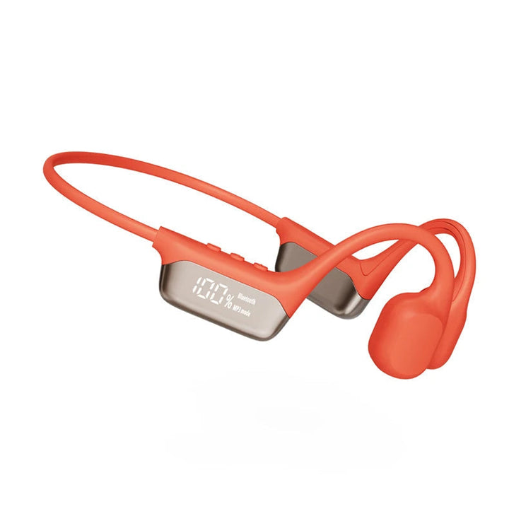 Wodoodporne słuchawki Bluetooth z pamięcią MP3, idealne do pływania, biegania i innych aktywności sportowych.