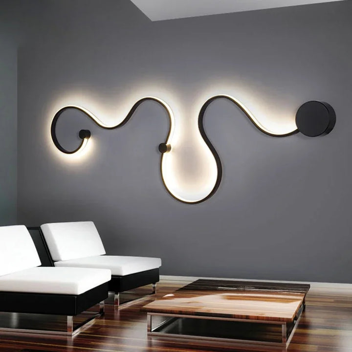 Nowoczesna lampa ścienna LED. Designerskie oświetlenie w stylu urban chic, idealne do współczesnych wnętrz.