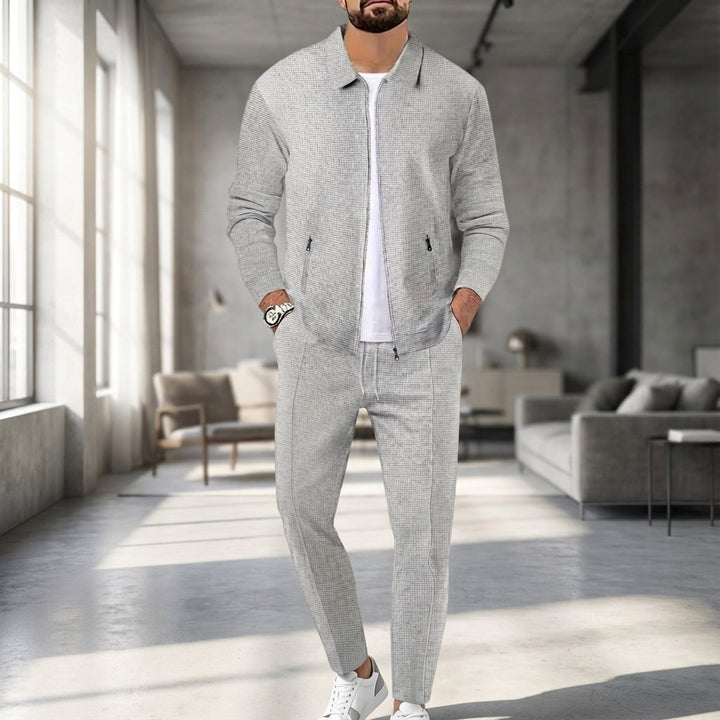 Męski dwuczęściowy zestaw sportowy Maxwell. Wygodny komplet dresowy, idealny na co dzień i lounge wear.