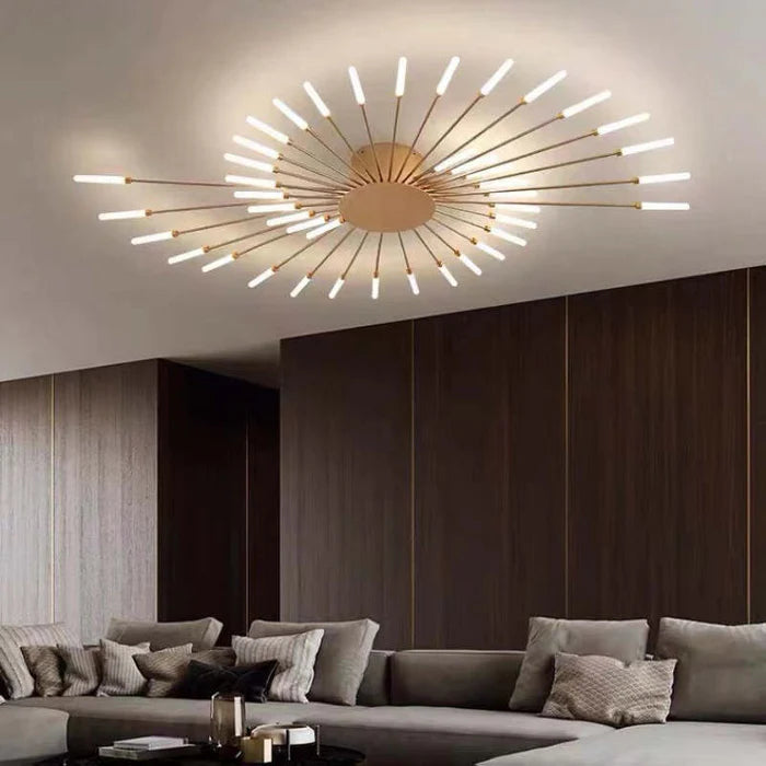 Nowoczesny żyrandol LED do jadalni, z możliwością zmiany barwy światła. Designerski, wielofunkcyjny.