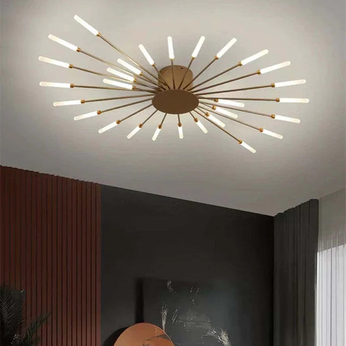Wielofunkcyjny żyrandol LED sufitowy, z regulacją światła. Nowoczesne, designerskie oświetlenie.