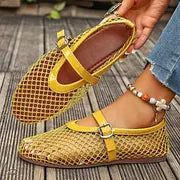 Przewiewne buty Mary Jane damskie z siateczki, wygodne do noszenia na co dzień.