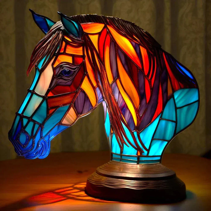 Lampa stołowa artystyczna, zwierzęcy design ze szkła, do nowoczesnych wnętrz.