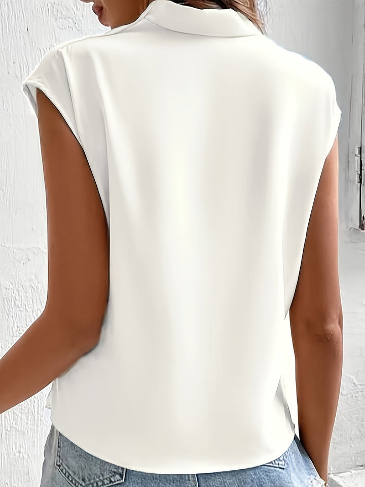 Damska bluzka Nadine z bawełny i poliestru, na ramiączkach. Wygodna i elegancka, świetna do casual outfitów.