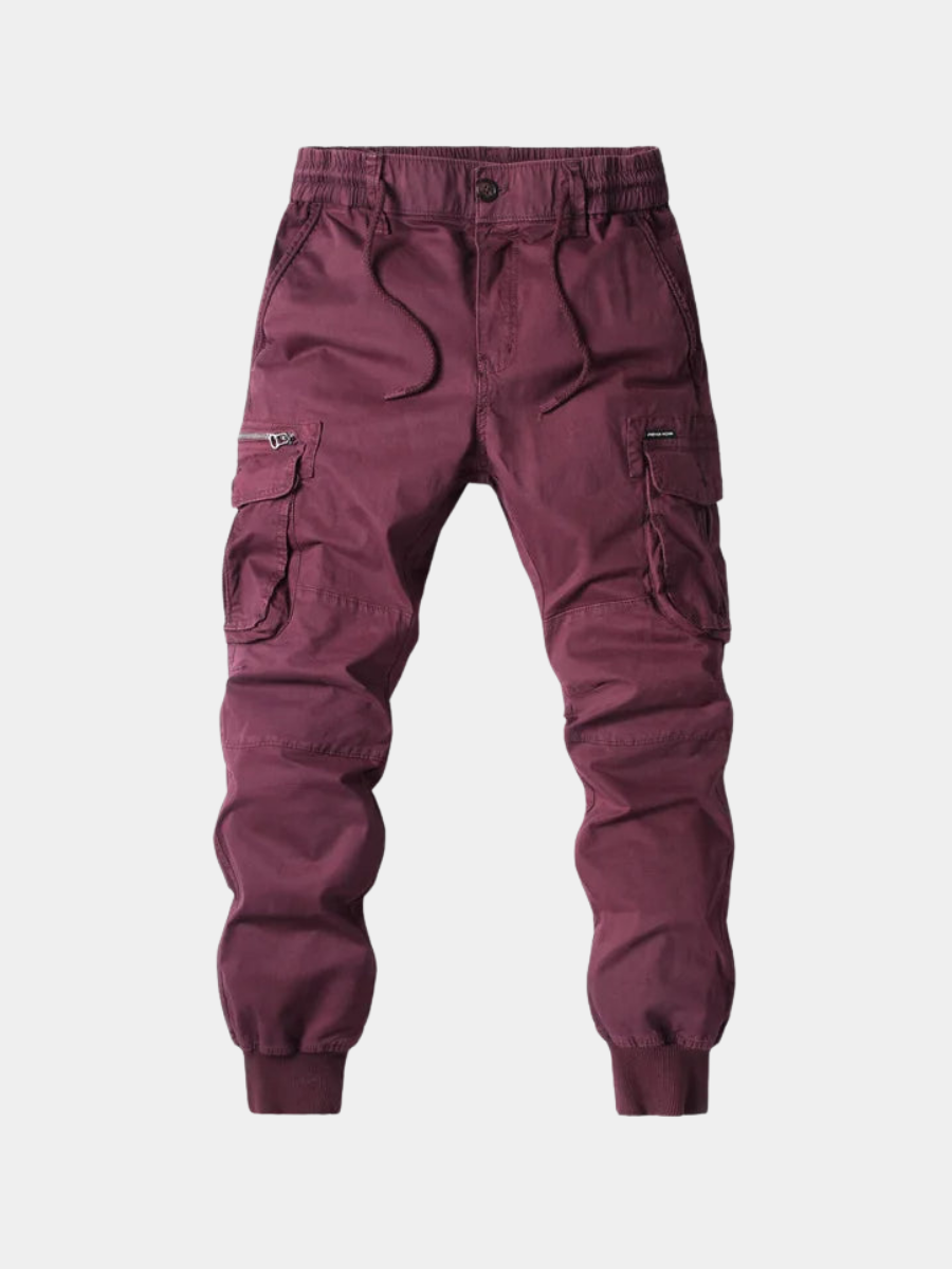 Męskie joggery cargo utility, wygodne spodnie z kieszeniami. Idealne do miejskiego stylu i streetwearu.