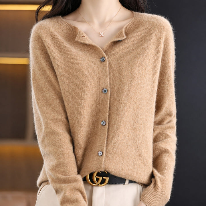 Sweter damski na jesień/zimę, elegancki design z okrągłym dekoltem, bardzo wygodny i stylowy.