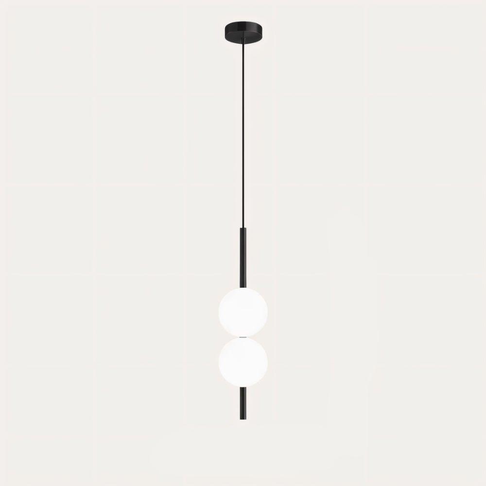 Elegancka lampa wisząca LED, czarna lub mosiężna, nowoczesny skandynawski styl dla domu.