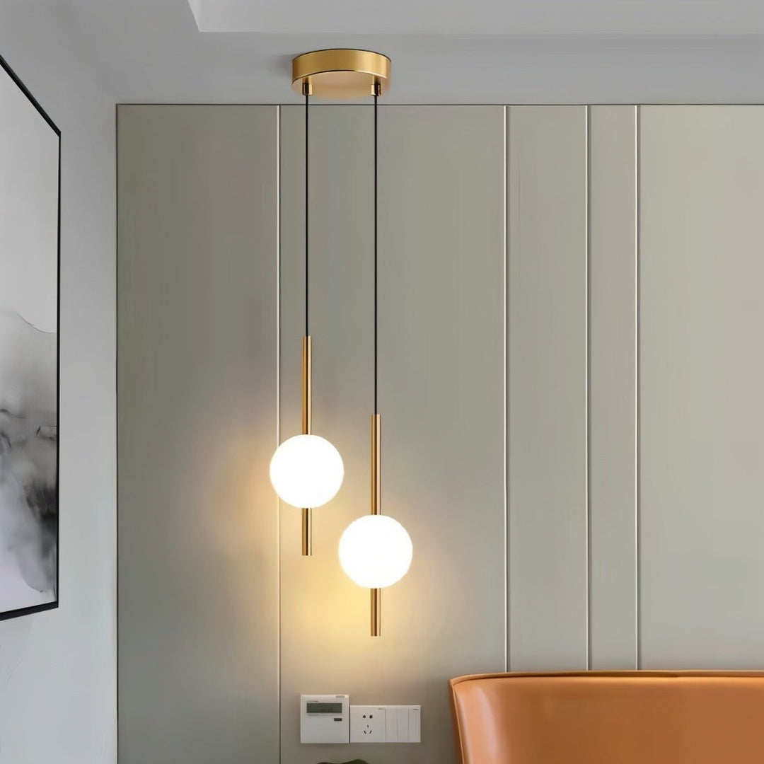 Nowoczesna lampa wisząca LED w skandynawskim stylu, idealna do oświetlenia wnętrz domu.