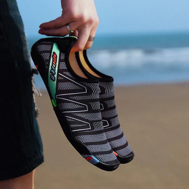 Wygodne buty do wody AquaFlex. Antypoślizgowe, szybkoschnące, uniwersalne obuwie na plażę i basen.