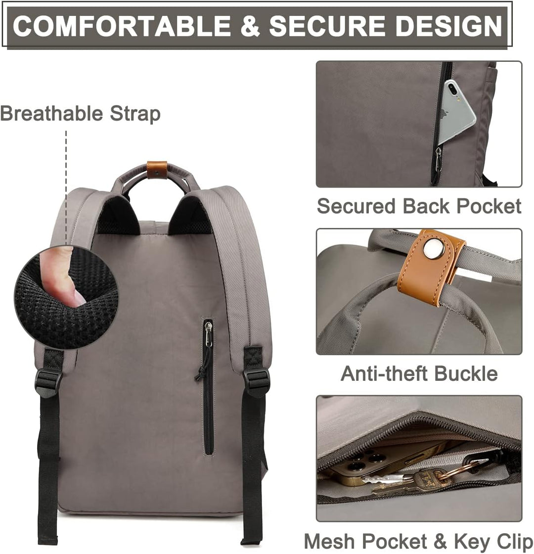 Wodoodporny plecak podróżny UrbanEase unisex na laptopa 15.6 cala. Stylowy, z organizerem, na co dzień.