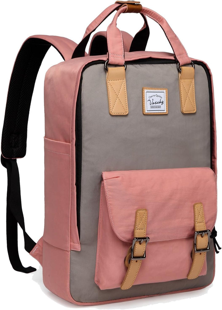Plecak UrbanEase z inteligentnym organizerem i przegrodą na laptopa 15.6 cala. Wodoodporny, vintage, unisex.