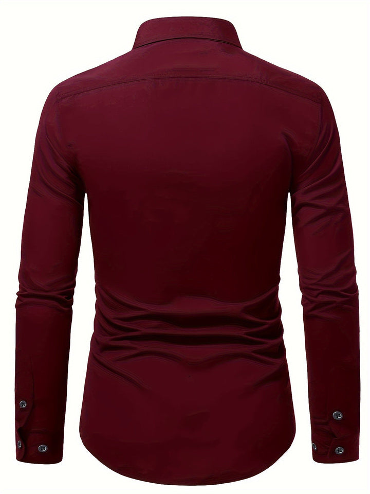Biznesowa koszula męska slim fit z długim rękawem. Elegancja i komfort noszenia w modzie męskiej.