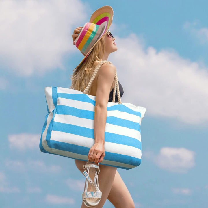 Torba plażowa wodoodporna, duża, damska. Idealna na słońce i relaks.
