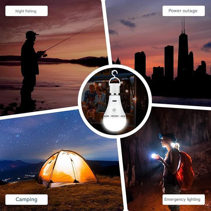 Przenośna lampa LED Luxaro na USB z akumulatorem, do użytku wewnętrznego i zewnętrznego, np. na camping.