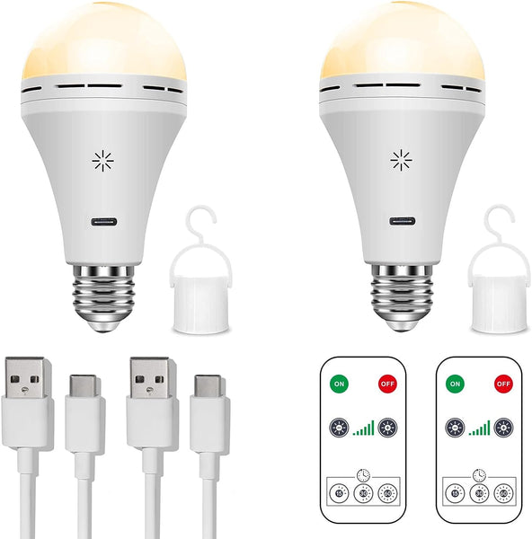 Bezprzewodowa lampa LED USB Luxaro z wbudowanym akumulatorem, przenośne oświetlenie do domu i na camping.