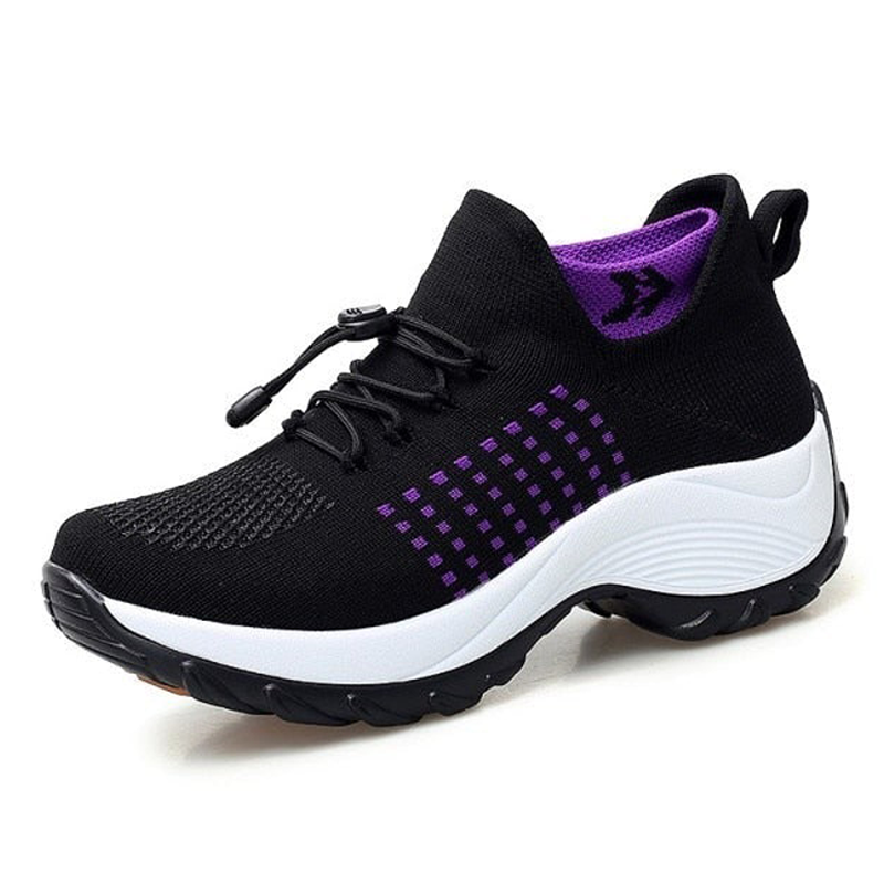 Modne sneakersy damskie na platformie Theresa. Lekkie buty sportowe na co dzień, styl miejski.