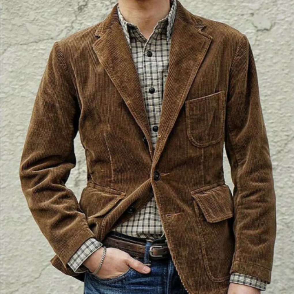 Modna czarna marynarka męska slim fit vintage. Klasyczny ubiór na eleganckie i casualowe okazje.