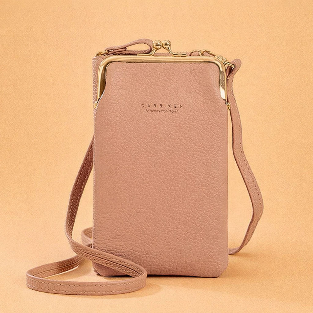 Damska torebka crossbody na telefon ze skóry PU, elegancka i stylowa.