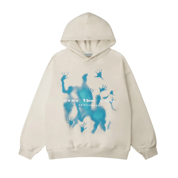 Damska bluza oversize z kapturem i modnym nadrukiem. Stylowa, komfortowa, idealna do streetwearu.